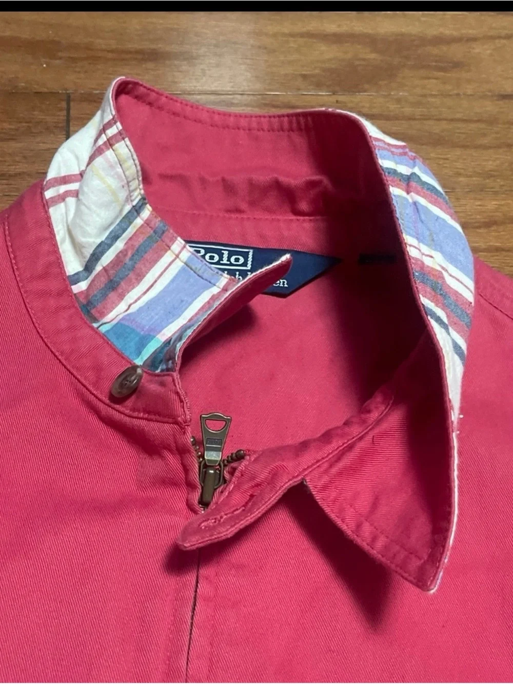 Polo by Ralph Lauren Red Classic Zip-Front Jacket mens Sz XL  cotton